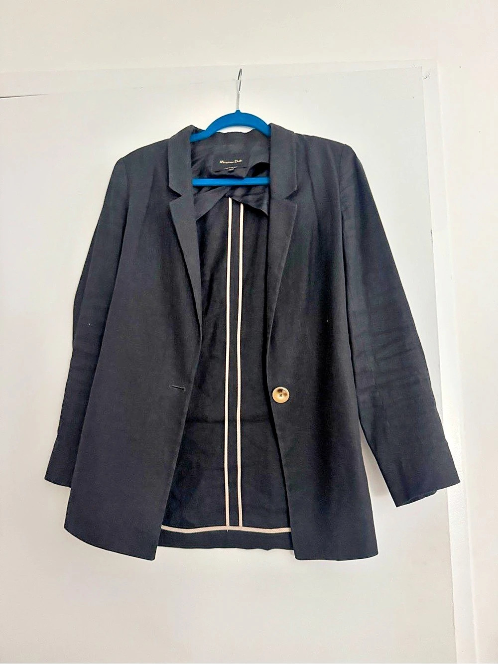 Massimo Dutti Black Blazer Size 6 Like New
